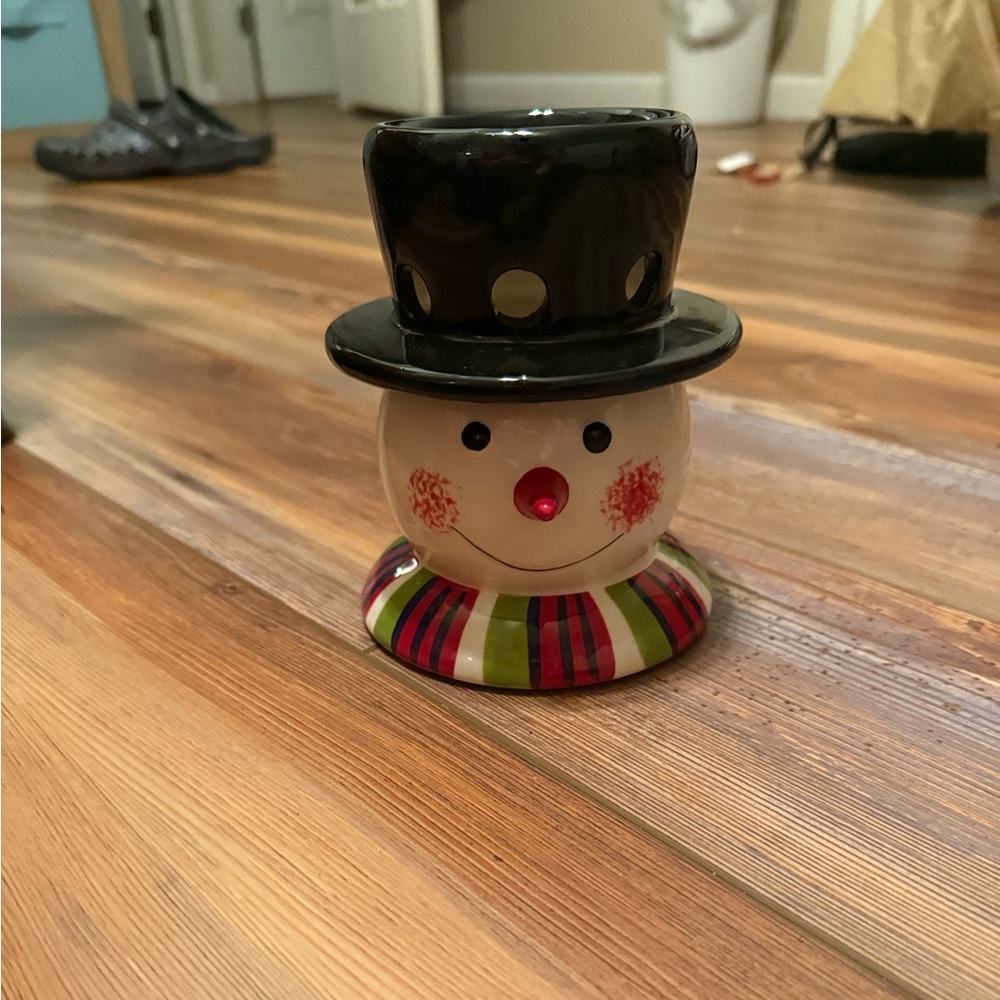 Snowman candle wax warmer